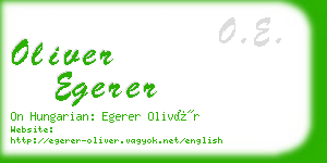 oliver egerer business card